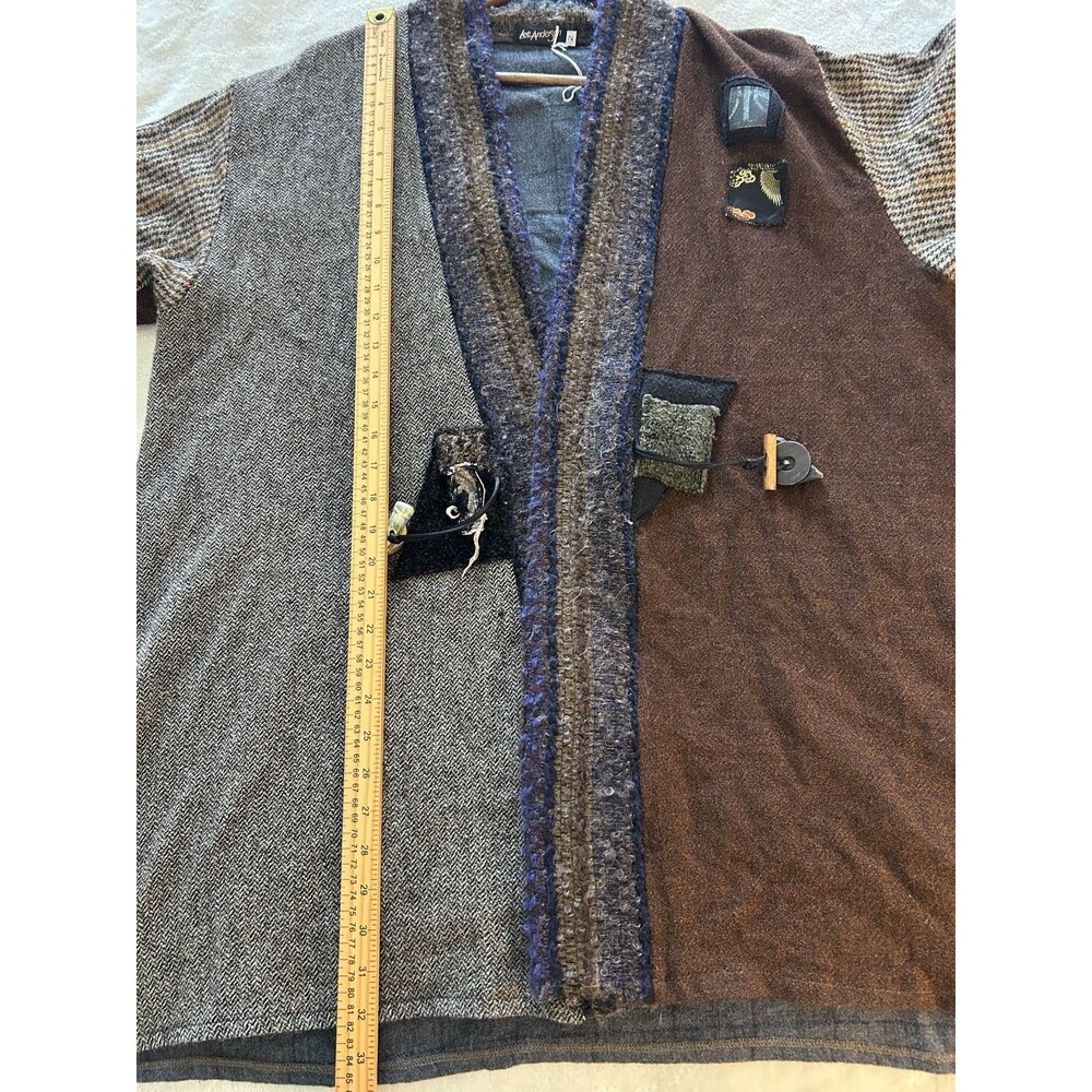 Lee Andersen Womens Sweater Size 2 Silk Cashmere Art To Wear Cardigan Lagenlook - Picture 5 of 12